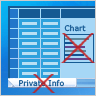 A conceptual view of private data in an Excel spreadsheet.