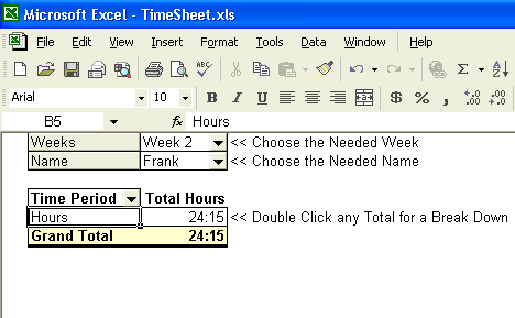 Excel Timesheet Template