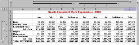 Excel Outline